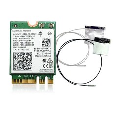 인텔 AX210NGW WiFi 6E 무선랜카드 블루투스 5.3 [내부 부착형안테나], 1개