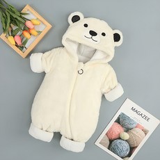 JOY MULTI 小熊雙頭拉鍊防寒長袖連身衣