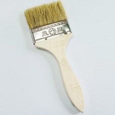 중형 원목 평붓 7cm 도배 리스붓 페인트붓 도색 도장도구, 1개