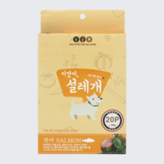 설래개 강아지 설레개 습식 간식 대용량 20p, 연어, 300g, 1개