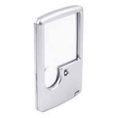 卡片式LED放大鏡，輕巧便攜，內建LED燈，閱讀清晰，長輩適用, 1個