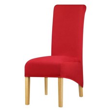 XL 사이즈 롱 백 킹 백 체어 커버 스판덱스 패브릭 의자 커버 레스토랑 호텔 파티 연회 좌석 슬립 커버, 적포도주