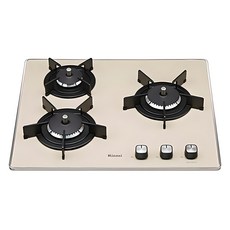 린나이 컬러레인지 마카롱베이지 3구 방문설치, RBR-PF6021MD, LPG