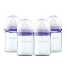 미국출고 평점4.5+ 143339 란시노 유리젖병 160ml & 젖꼭지 S 4세트, 미국출고 평점4.5+ 143339 란시노 유리젖병 16
