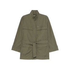 클로즈드 벨트 코튼 코트