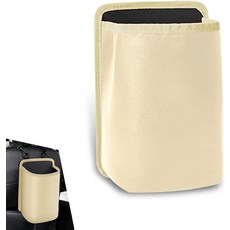 요르피프 자동차 뒷좌석 정리함 음료 티슈 휴대폰 우산용 휴대용 와이드 오프닝 수납 가방 방수 대용량 후면 쓰레기통 범용 조절 가능한 걸이식 좌석 뒷주머니베이지, 1 PC, Beige