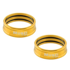 MUQZI 25.4mm/31.8mm 자전거 핸들바 스톱 링 알루미늄 합금 리미트 미끄럼 방지 락 와셔 MTB 로드 바이크용, Black Gold, 08 Gold 31.8mm