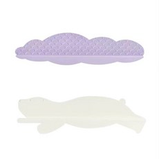 廚房水池擋水板 檯面防水神器 家用竈臺防油 洗手臺吸盤式防濺水, 【2個超實惠】雲朵紫和白熊, 1個