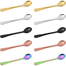 향신료 병용 작은 스푼 미니 스테인리스 스틸 0개 데미타스 에스프레소 귀여운 로 소금 설탕 꿀 아산타 리틀