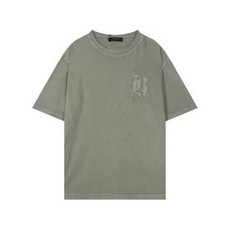 버커루 버커루 남성)20수 싱글 루즈핏 피그다잉 아플리케 반팔티셔츠 (B252TS356P) (P003657274)