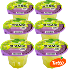 뚜또 제로슈거 포도 과일젤리, 210g, 6개