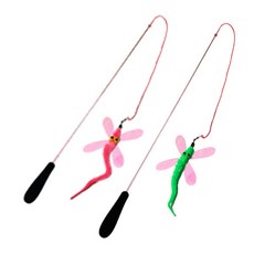 쥬쥬베 고양이 장난감 2단 낚시대 잠자리-그린, 1개