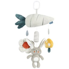 嬰兒車掛鈴 0-3歲 灰色動物風鈴 嬰兒床鈴 新生兒禮物 寶寶毛絨玩具, 灰色兔子蘿蔔