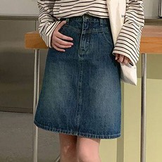 여성 복고 데님 스커트 청치마 swg+165fb