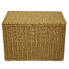 쏠리또 내츄럴 PP라탄 덮개사각바구니 옵션2(40x26x27cm), 안감없음, 1개, 덮개 옵션2번 짙은갈색(dark brown)