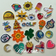 캐주얼 접착식 와펜 23종 SET, 와펜20종 1세트, 1개