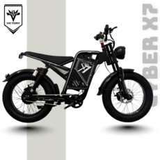 빅토리 이바이크 Cyber X7 전기 자전거 전기 스쿠터 48V 21AH/24AH VICTORY EBIKE, Black, 스틸