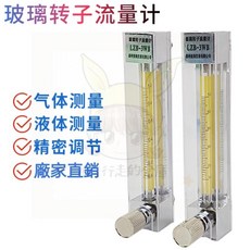 限時特惠 玻璃轉子流量計 LZB3WB氣體液體浮子流量調節水流量錶lzb-4 lzb-10, 1個, 4WB標準0.3-3L/min