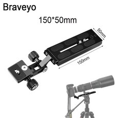 전문 망원 렌즈 브래킷 플레이트 퀵 릴리스 마운트 어댑터 Manfrotto 표준 Dslr 카메라 용 안정적인 촬영, 02 150X50mm