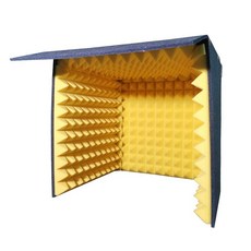 가정용 소음제거 상자 인터넷 방송 잡음 간이 부스, 1개, 외회색 내노랑 55x55x55