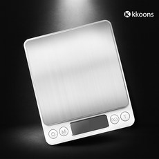 꾼스 미세 초정밀 저울 커피 이유식 미니 전자저울 0.1g/1000g, RI-113, 실버, 1kg