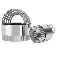 비스킷 금형 세트 라운드 스테인레스 스틸 도구 쿠키 커터 핸들 베이킹 반죽, lace