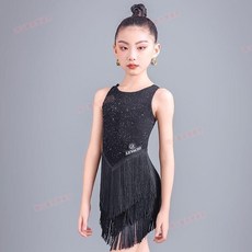 臺南出貨 拉丁舞訓練服比賽舞蹈服舞蹈表演服兒童拉丁舞裙【D603】樂雅池2024新款拉丁舞服兒童女練功服舞蹈服少兒表演服