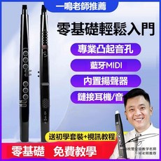 電吹管初學入門套裝：多種音色電薩克斯風電子豎笛，零基礎中老年笛子葫蘆絲樂器, 1個, 【#中國紅-入門版】裸管,官方正品活動 0：18剩餘48件