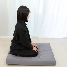 쿠션감 2배 푹신 매트리스 형식 대형방석 좌식쇼파 좌복 기도 명상방석, 황토색