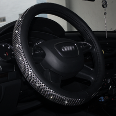 쥬얼리 핸들커버 고급형 샤이닝 큐빅 세련 모던 분위기 핸들커버 전차종공용 370mm~380mm, 블랙