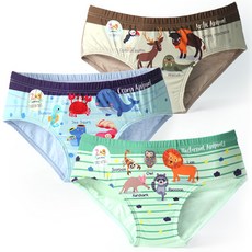 더리프 동물백과 남아용 아동팬티 3매 남아팬티 아동속옷 남아속옷