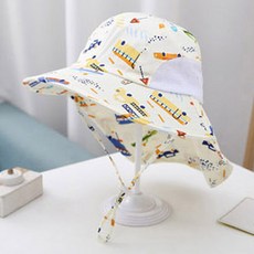 제이오스토어 어린이 썬캡 아이보리자동차 여름용 유아모자 아동플랩캡 물놀이모자