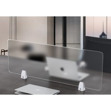 책상 가림막 아크릴 반투명 칸막이, 40x30cm 무광 클립형