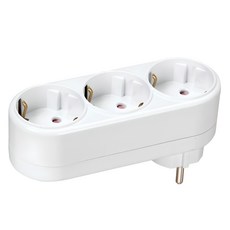 코텍스 접지 일자 멀티탭 3구 E-0178, 13.4cm, 화이트, 1개