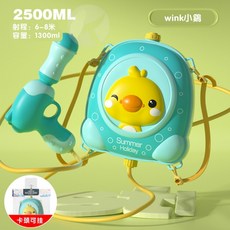 選有安檢過店家 背包水槍玩具抽拉式噴水小鴨鴨，兒童戲水安全首選, 1個, 主圖介紹