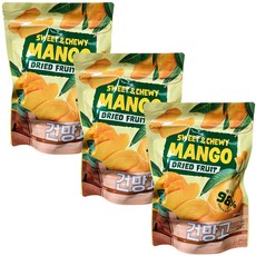 스위트 앤 츄이 건망고 98% 망고 함유 달콤 쫀득 말린 과일, 3개, 500g
