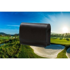 엘데뜨르 GLRC001 골프 라운딩 필수품 자석 가로형 거리 측정기 가죽 케이스, 블랙