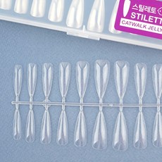 네일스토어 스틸레토 네일팁 240팁 말랑 말캉팁 투명 인조손톱, 1개, 1.스틸레토 240팁 W570