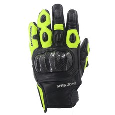 SPRS SR20 V2 高階防護皮革手套 防摔手套, 黑黃,2XL