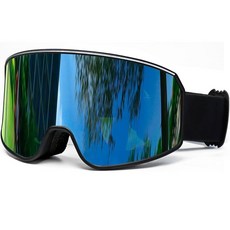 AVV OTG 스키 고글 김 서림 방지 UV400 보호 - 헬멧 남성 여성 청소년 스노우 스포츠용 블랙