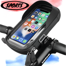 키나코어 360도 방수터치 자전거 핸드폰 거치대, 블랙, 1개