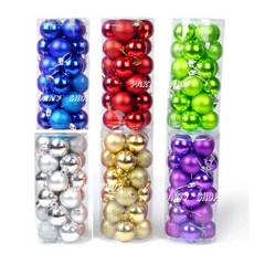 聖誕節佈置聖誕圓球組，多色聖誕樹裝飾圓球, 銀,8公分, 1個