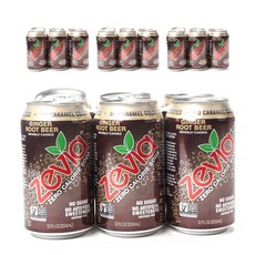 제비아 제로 칼로리 소다 진저 루트 비어 글루텐 프리 비건, 355ml, 24개