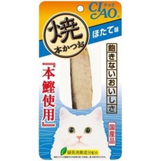 CIAO 魚柳條 本鰹燒 貓咪零食 鰹魚風味 獨立包裝 綠茶消臭, HK-02 鰹魚+扇貝風味, 25g, 1個