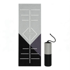 모노오프 미끄럼방지 흡수력 좋은 요가타월, 1개, 블랙그레이