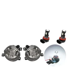 호환 안개등 LED 전조등 VW Jetta V MK5 세단 2006-2010 할로겐 앞 범퍼 운전 안개등 크롬 안개 램프 커버, 02 LED, 02 L, 01 CHINA