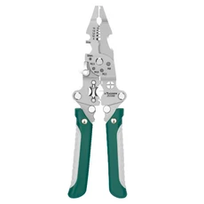 접이식 와이어 스트리퍼 풀리 디자인 다기능 전기 기사 스플리터 권선 펜치 압착 손 도구, 01 녹색