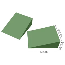 등 스트레칭 체형 자세교정 도구 1쌍 요가 웨지 블록 - 높이 폼 웨지 슬랜트 보드 | 종아리 무릎 패드 보드 다리 발목 발 스트레칭을 위한 자세 녹색, Green 9x6x3cm ( pair)