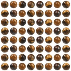 SOF 오브PLATE 1박스 100피스 옐로우 타이거 아이 비즈 6mm 스톤 타이거 아이 비즈 천연 라운드 원석 루즈 크리스탈 스페이서 보석 주얼리 제작 용품 DIY 팔찌 목걸, Yellow Tigers Eye