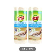 3M 스카치브라이트 빨아쓰는 다용도 행주 브라운(40+20매) 2개, 1개, 120매입